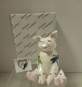 ANNACO CREATIONS sitzendes Schwein Figur, Libelle skurril - Bild 1 von 1