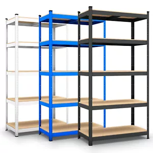 Steckregal 900 kg Werkstattregal Kellerregal Schwerlastregal Regal schwarz blau - Bild 1 von 19