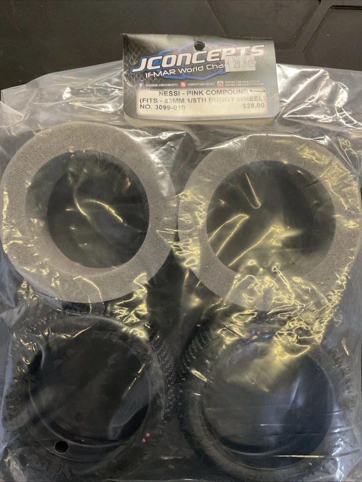 JConcepts Inc. Nessi Pink Compound for 83mm 1/8th Buggy Wheel JCO3099010 - Image 1 of 1