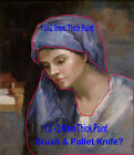 Oil Painting repro A Girl in Blue Kerchief