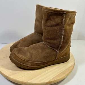 Minnetonka Stiefel Damen 8 M Olympia Winter halbhoch zum Überziehen 85671 camel Leder - Bild 1 von 7