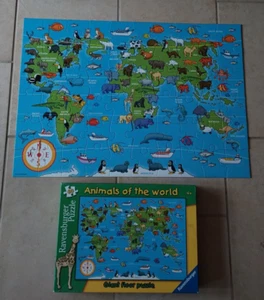 Ravensburger Animals of the World Giant Floor Jigsaw Puzzle 60 Pieces - Picture 1 of 7