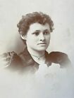 CC4 Cabinet Card Photograph Pretty Woman Unknown Name Lovely Necklace Short Hair