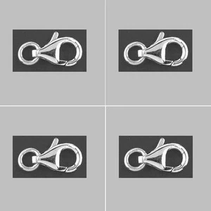 LOTE de 10 piezas de broche de langosta de pera de plata de ley de 13 mm - Imagen 1 de 1