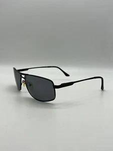 Aztec AZ008 Black Metal Oval Sunglasses Comfortable Shades - Picture 1 of 5