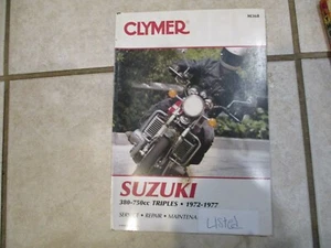 Clymer Service Repair Maintenance Manual Suzuki 380 - 780 cc Tripples M368 - Foto 1 di 1