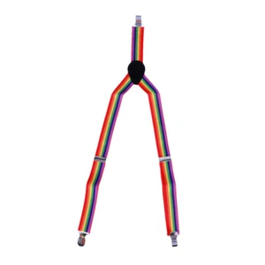 Clips de correa de arco iris para niños coloridos tirantes de bebé a rayas niños y niñas - Imagen 1 de 12