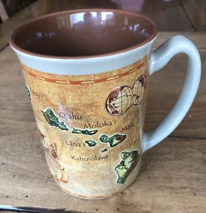 Hawaiian Islands Hawaii Coffee Mug Vintage Look Embossed 14 oz. - Picture 1 of 6