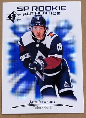 2021-22 SP Rookie Authentics Blue Alex Newhook #140 - Image 1 of 2
