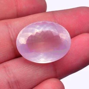 40.00 Cts Natural Rose Quartz Top Quality Oval Faceted Cut Untreated Gemstone - Picture 1 of 5