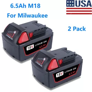 Battery for Milwaukee M18 Lithium XC 6.0 6.5Ah 18V Extended Capacity 48-11-1860 - Picture 1 of 13