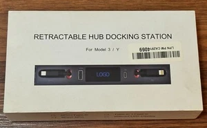Tesla Model 3/Y USB Hub Docking Station with Retractable Fast Charging Cable - Picture 1 of 2