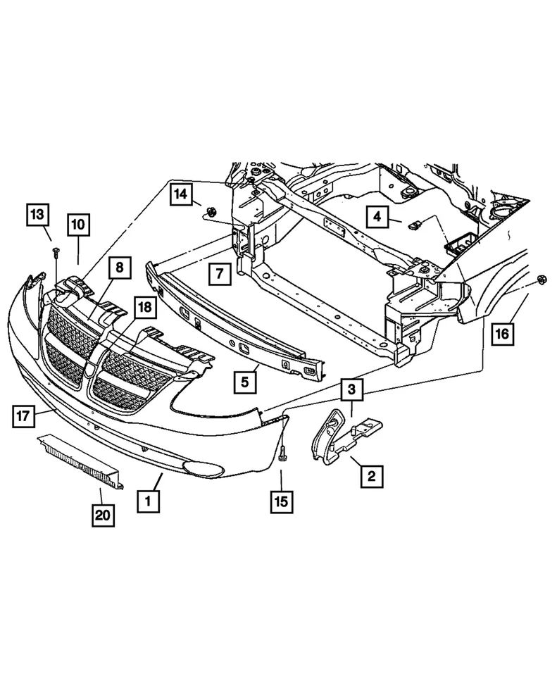 Подлинная передняя панель Mopar 5139117AA - Изображение 1 из 3