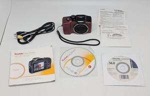 Kodak EasyShare Z915 10MP Digitalkamera mit Mann., CDs, Kabel + - Rarität rot SIEHE BESCHREIBUNG - Bild 1 von 18