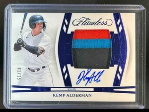 2024 Panini Flawless Kemp Alderman Draft Patch Auto Horizontal Sapphire #1/15 - Picture 1 of 2