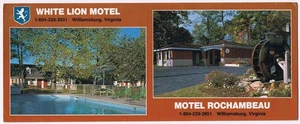 Postkarte White Lion Motel Motel Rechambeau Williamsburg Virginia lange Karte - Bild 1 von 2