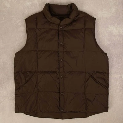 Vintage Puffer Down Gilet Jacket XL Men's Brown Outdoor - Image 1 of 4
