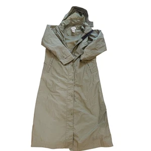 Impermeabile donna vintage L.L.Bean lunghezza intera con cappuccio verde taglia M - Foto 1 di 8