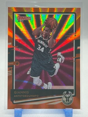 Giannis Antetokounmpo 2020-21 Panini Donruss - 橙色全息激光 #104 Bucks — 第 1/2 张图片