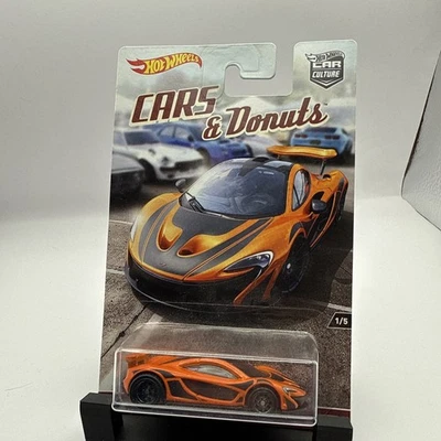 Hot Wheels McLaren P1 Cars & Donuts Car Culture Series #DWH90 NRFP Naranja 1:64 Foto 1 de 2