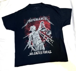 Metallica ... And Justice For All Black Graphic T-Shirt XL - Picture 1 of 4