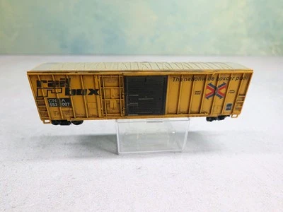 Roundhouse N Scale 50' FMC Box Car Railbox #553007 Weathered, Knuckle Couplers - Image 1 of 4