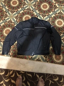 Castle X Streetwear Motocycle Racer Jacket Sz XL Wth Zip Out Liner Black Grt Con - Picture 1 of 12