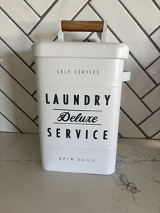 Better Homes & Garden Laundry Tin With Scoop Farmhouse Style - Picture 1 of 3
