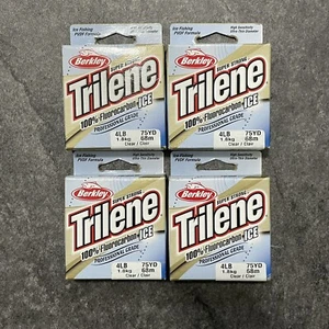 Berkley Trilene 100% Fluorocarbon ICE 4lb 68m Clear Fishing Line (4 PACK LOT) - Photo 1 sur 3
