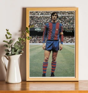 Johan Cruyff Barcelona Ajax : 12"x8" Professional Photo - Picture 1 of 2