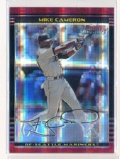 2002 Bowman Chrome Refractor Baseball Card Mike Cameron #104 Numbered /250