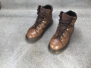 Dr. Martens Boots Air Wair Mens 7M Brown Leather Steel Industiral ASTM F2413-05 - Picture 1 of 12