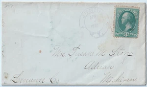 Junius NY 1882 3ct bnknte lite Magenta target + dcds(Seneca Co) (A191) - Picture 1 of 2
