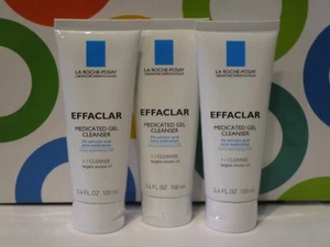 LA ROCHE-POSAY ~ EFFACLAR MEDICATED GEL CLEANSER ~ 3.4 OZ EACH TUBE X 3 PIECES - Picture 1 of 1