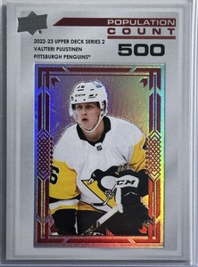 2022-23 Upper Deck Series 2 Population Count 500 /500 Valtteri Puustinen RC