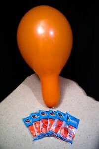 6 sealed packages of 5 count solid Orange Qualatex 24 inch balloons 