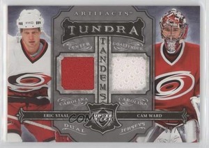 2006 Upper Deck Artifacts Tundra Tandems Silver /25 Eric Staal Cam Ward #TT-SW