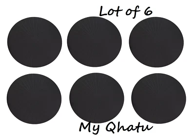 Lot of 6 IKEA PANNA Place Mat Black 15", Placemat 703.511.36 - Image 1 of 4