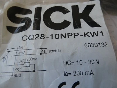 SICK Capacitive Block-Style Proximity Sensor 10mm PNP - 6030132 - CQ28-10NPP-KW1 - Image 1 of 3