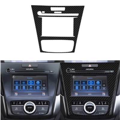 Cubierta de cuadro de navegación central de fibra de carbono para Acura ILX 2016-2022 Foto 1 de 4