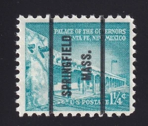 1031A Palace of the Governors 1 ¼ c Bur Precancel “Springfield MA” PSS-71 MNH OG - Picture 1 of 1