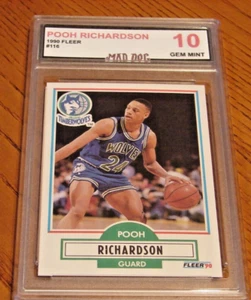 POOH RICHARDSON****1990 FLEER----LOBOS----GEMA Como Nueva 10***NBA***Perro Loco - Imagen 1 de 2