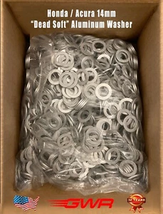 1000x Aluminum Oil Drain Plug Crush Washer 14mm  f/HONDA/ACURA 94109-14000, more - Picture 1 of 4