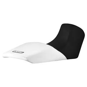 2004-2011 Suzuki DL 650 V-Strom Seat Cover by Enjoy BLACK FRONT WHITE REAR #398 - Picture 1 of 4