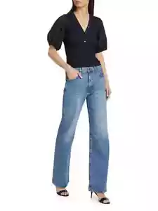 Derek Lam IO Crosby Faye High-Rise Wide-Leg Jeans In Sutton Vintage Size:26 - Picture 1 of 3