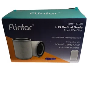Filtro Hepa verdadero Flintar H13 grado médico 3 en 1 parte #TPFF001 2 paquetes - Imagen 1 de 4