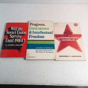 3 book lot Soviet Union Communist Dissidents Freedom Amalrik Kennan Sakharov - Picture 1 of 13