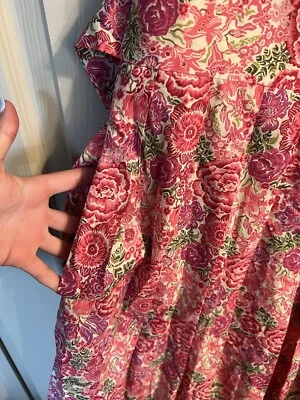 Precioso vestido floral rosa estampado rosa Liberty Brooks Brothers usado en excelente estado 4 Foto 1 de 4