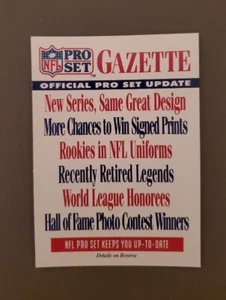 Pro Set - Gazette Official Pro Set Update - 1991 - Imagen 1 de 2