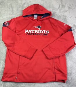 Reebok Sweatshirt Mens Large New England Patriots NFL Authentic Sideline Hoodie